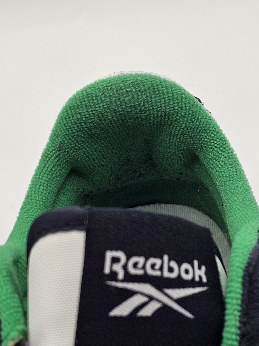 Reebok Fort Racer Classic Mens 8.5 Sneakers White Green Navy Ortholite Comfort - Picture 4 of 10